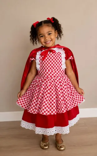 Vestido Infantil- Chapeuzinho Vermelho