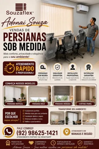 Persianas Rolo Sob Medida - Transforme Seu Ambiente
