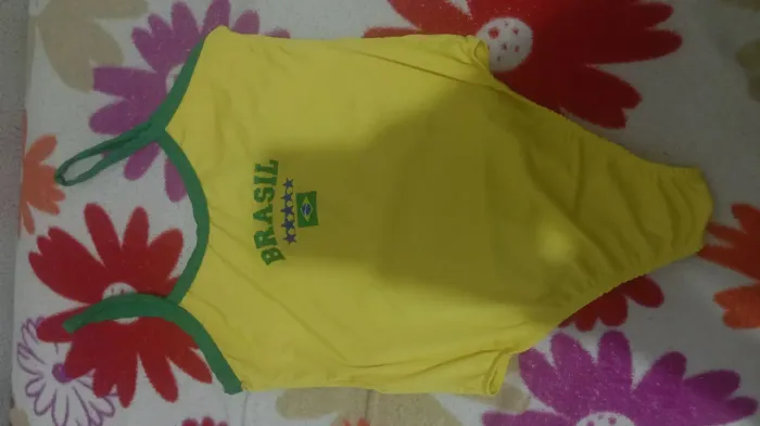 Body alcinha do Brasil amarelo