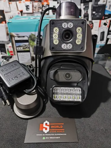 * Câmera Dupla Wi-fi Externa Resistente a água - loja Store World
