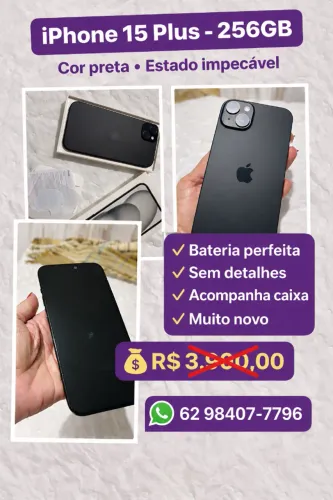 Iphone 15 plus - 256gb memória