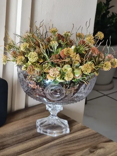 Vaso de cristal decorativo