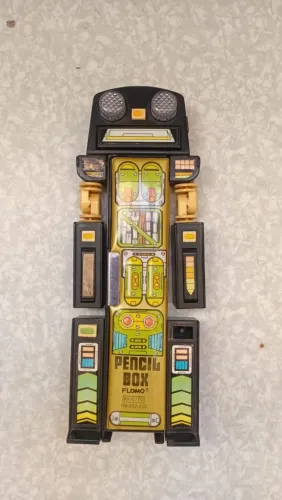 Estojo robô antigo anos 80