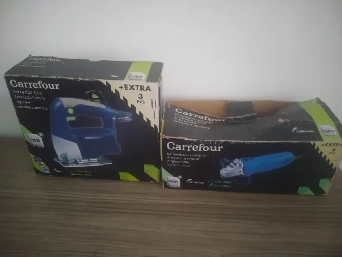R$ 150 AS DUAS                 lixadeira e serra ticotico