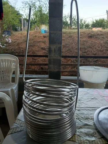 Chiller de imersão 15m 26cm diâmetro cerveja artesanal