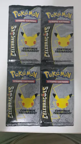 4 Booster Avulso Pokemon TCG Celebrações 25 Anos