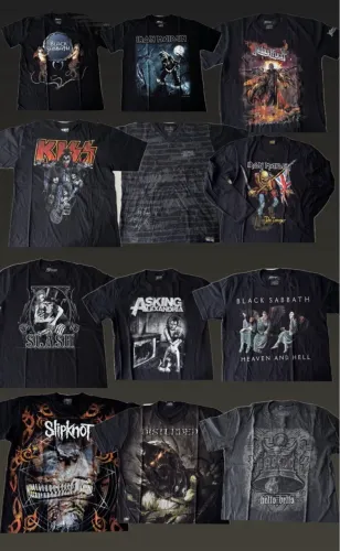 camisetas bandas de rock, stamp, túnel entre outras, bandas variadas raras, tamanhos p e m
