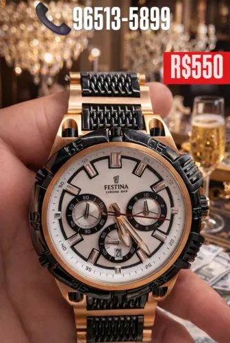 Relógio Festina Chrono Bike Mostrador Branco Cronógrafos Funcionais
