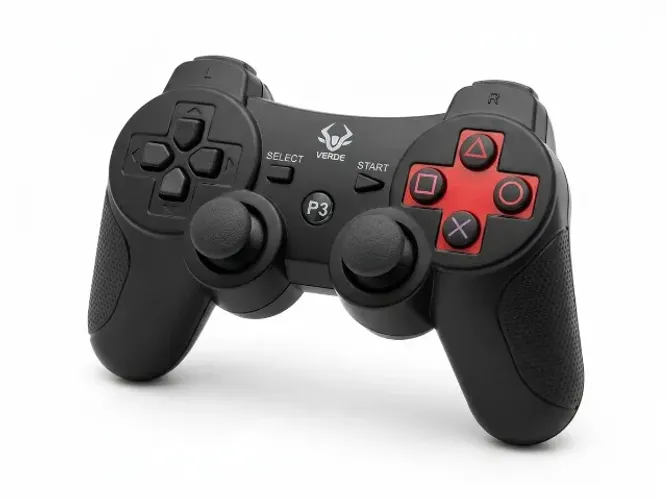 Controle Sem Fio Playstation 3, Marcar: Verde - Com Dupla Vibração