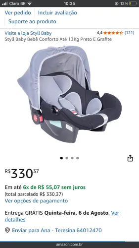 Bebê conforto,nunca usado!