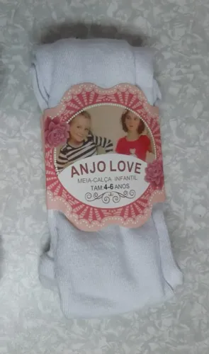 Meia-Calça Infantil Branca 4 a 6 Anos