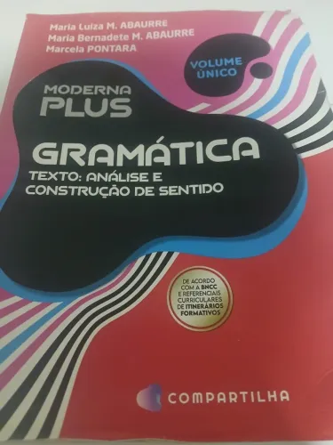 livro escolar de gramática do ensino médio moderna compartilha