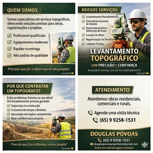 LEVANTAMENTO TOPOGRÁFICO PLANIALTIMÉTRICO, GERREFERENCIAMENTO DE IMÓVEIS E ETC?