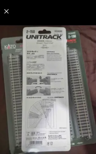 Trilho Reto De 246mm Kato 2-150 4pç Unitrack Ho 1:87 Code 83