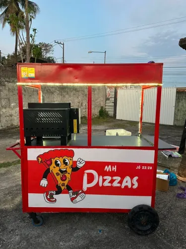 BARRACA DE PIZZA COMPLETA, PRONTA PARA USO ! ?