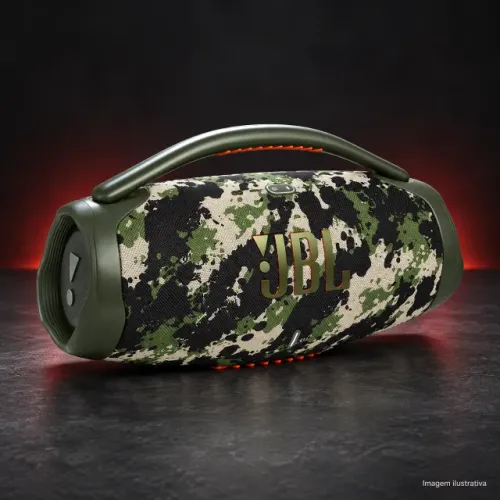 JBL Boombox 3 Squad Camuflada Bluetooth Bivolt Nova com Nota