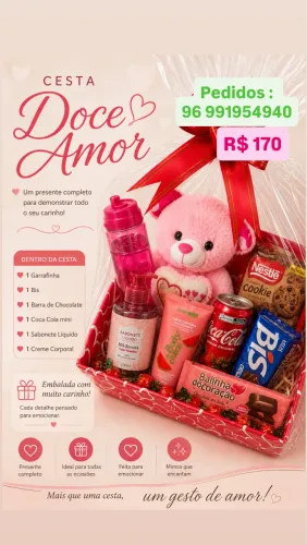 Cesta para o dia dos namorados