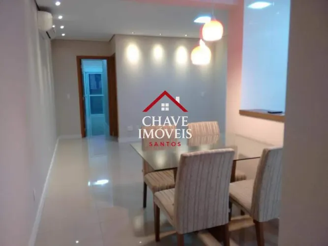 Apartamento com 2 dormitórios para alugar, 87 m² por R$ 6.000,02/mês - Gonzaga - Santos/SP