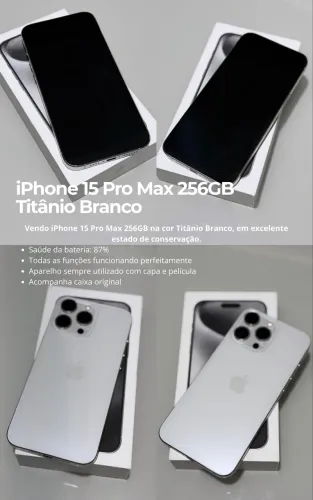 iPhone 15 PRO MAX Titanium Prata