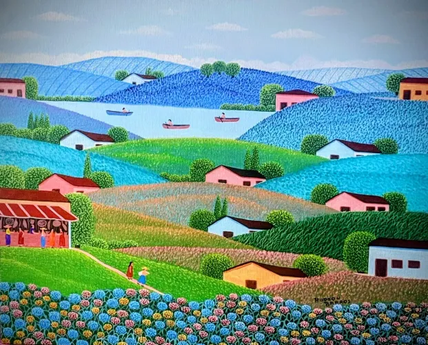 Robson barros tema paisagem campestre medida 50x40 