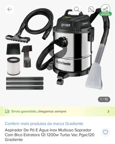 Aspirador água e pó