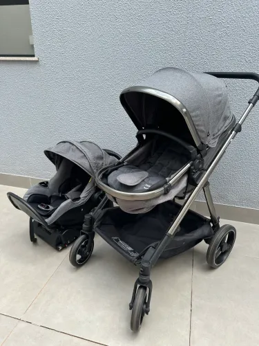 Carrinho usado - Safety 1st Discover Duo + Moisés + Bebê Conforto TwoSafe