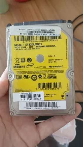 Hd 500 gigabytes de memoria+Case de armazenamento e leitura