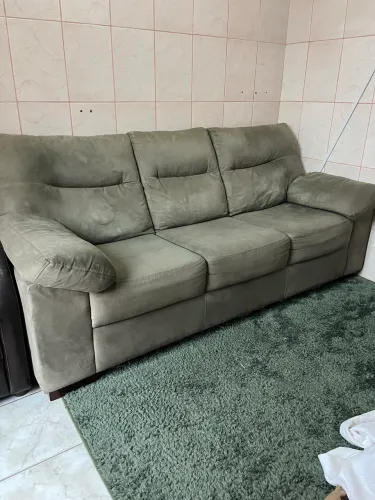 sofá 3 lugares cinza 1,88m
