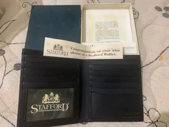 carteira masculina de couro importada stafford