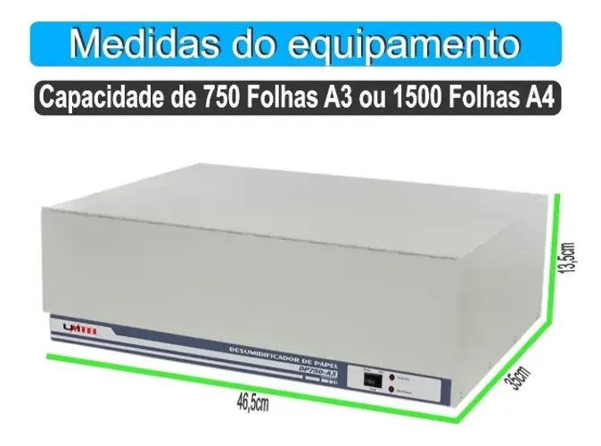 Desumidificador De Papel A3 A4 Estufa 750 Folhas Unitel