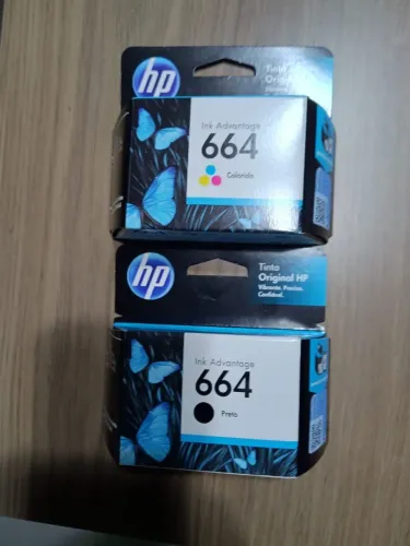 Kit Original lacrado de Cartuchos HP664 preto e colorido