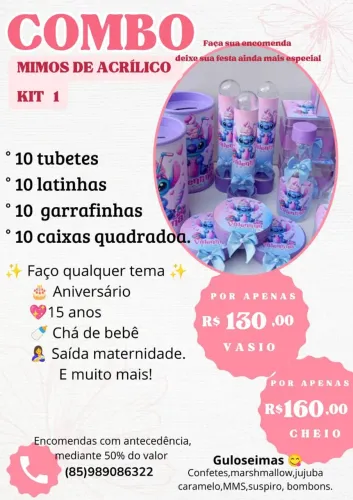 Lembrancinhas em acrílico,feitas sob encomenda.faco qualquer tema.