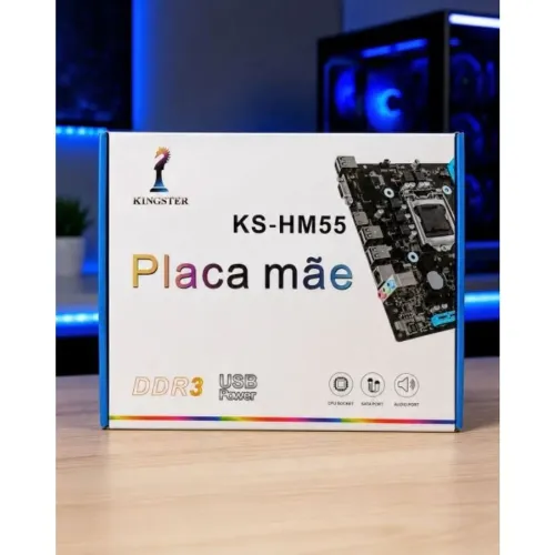 Placa mãe Ks-Hm55 LGA 1156 DDR3 suporta até 16gb intel core i3 i5 i7 HDMI