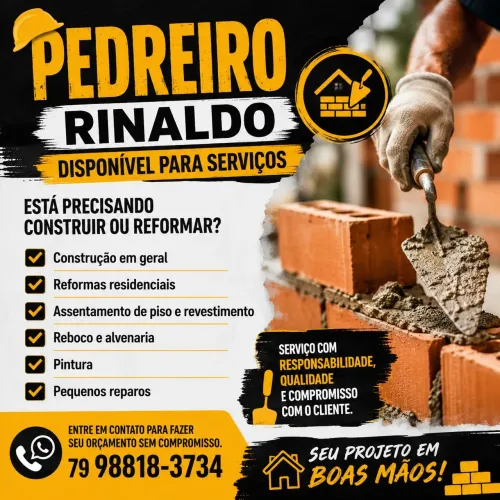 Pedreiro Disponível Para Serviços