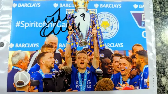 Foto Autografada pelo Jamie Vardy obtido na Itália 