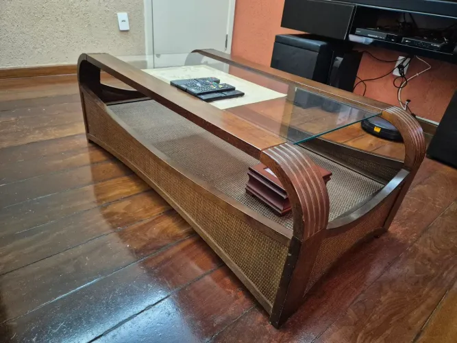 Conjunto de Mesa de Centro - Madeira Maciça