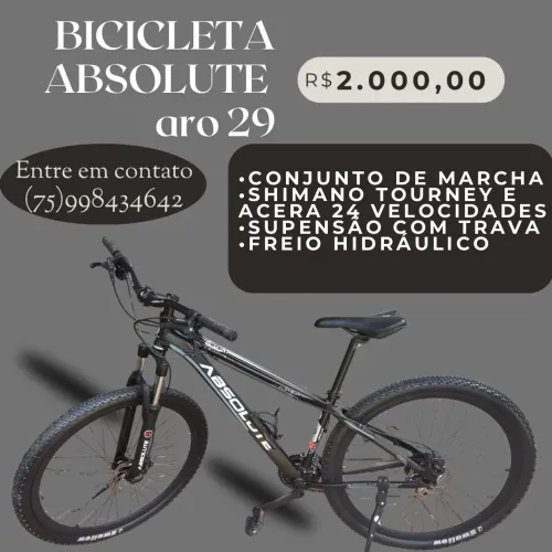 Bike Absolute com marcha shimano
