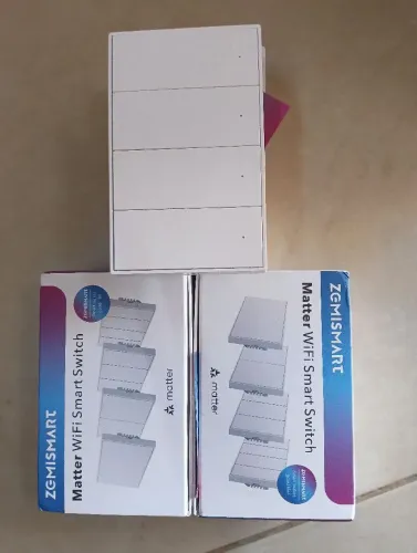 Interruptor Inteligente Zemismart Matter Wi-Fi - 4 Botões (Novo)