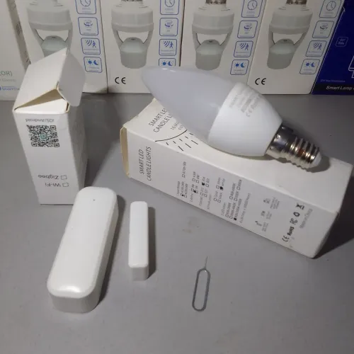 Lâmpada L55 + Sensor para portas e janelas Zigbee 