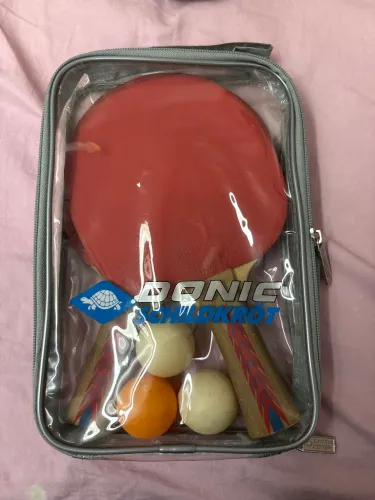 raquete de tenis de mesa com duas redinhas