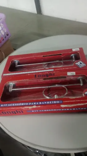 2 Kits acessórios para banheiro cromado novos