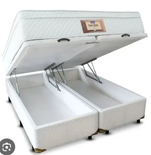 Cama king size plush + baú