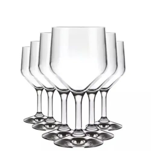 Jogo com 6 taças de vidro para água vinho 300 ML