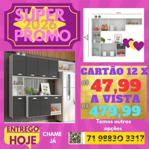 Armario de Cozinha Manu/Peça no Contato e Pague em Casa - Produto  Novo - Tbm loja física