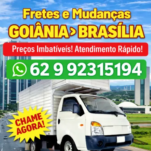 Frete e Mudança Goiânia X Brasília caminhão hr baú fechado