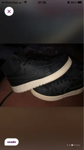 Tenis Bota Nike All Court Vision Preto Black Conservado