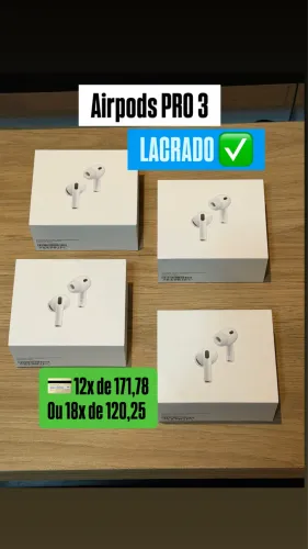 Airpods PRO 3 LACRADO ORIGINAL 1 Ano de Garantia Apple