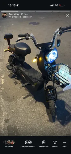 ? Moto Elétrica 500W com Bateria de Lítio ? Autonomia de até 55 km