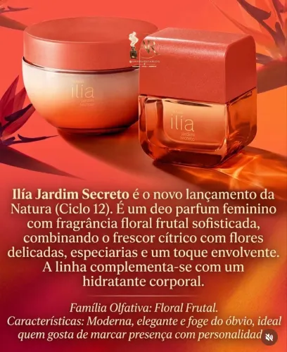 Natura Ilia Jardim secreto na caixa novo lançamento