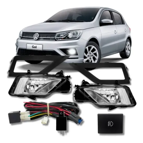 Kit Farol Milha Saveiro G7 2017 Gol G8 2018 2019 Bt Mod Orig